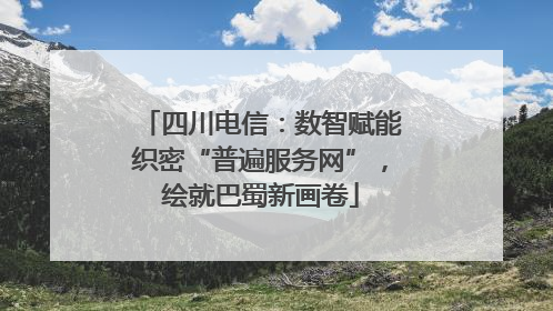 四川电信：数智赋能织密“普遍服务网”，绘就巴蜀新画卷