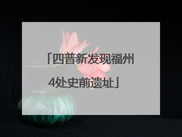 四普新发现福州4处史前遗址