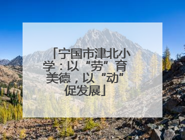 宁国市津北小学：以“劳”育美德，以“动”促发展