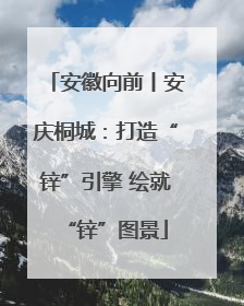 安徽向前丨安庆桐城：打造“锌”引擎 绘就“锌”图景