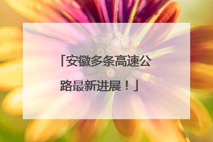 安徽多条高速公路最新进展！