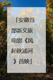 安徽首部新文旅电影《风起秋浦河》首映