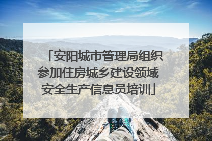 安阳城市管理局组织参加住房城乡建设领域安全生产信息员培训