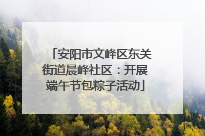 安阳市文峰区东关街道晨峰社区：开展端午节包粽子活动