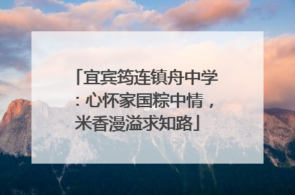 宜宾筠连镇舟中学：心怀家国粽中情，米香漫溢求知路