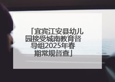 宜宾江安县幼儿园接受城南教育督导组2025年春期常规督查