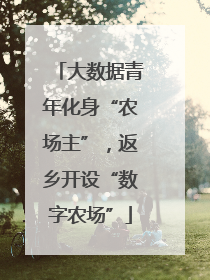 大数据青年化身“农场主”，返乡开设“数字农场”