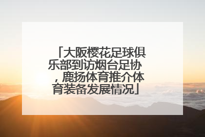 大阪樱花足球俱乐部到访烟台足协，鹿扬体育推介体育装备发展情况