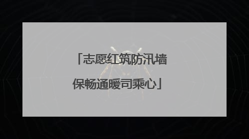 志愿红筑防汛墙 保畅通暖司乘心