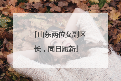 山东两位女副区长，同日履新