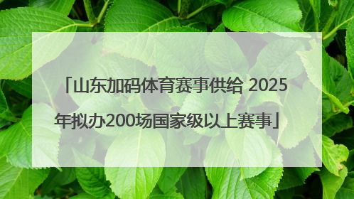 山东加码体育赛事供给 2025年拟办200场国家级以上赛事