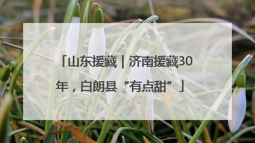 山东援藏｜济南援藏30年，白朗县“有点甜”