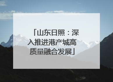 山东日照：深入推进港产城高质量融合发展