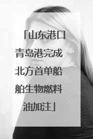 山东港口青岛港完成北方首单船舶生物燃料油加注