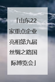 山东22家重点企业亮相第九届丝绸之路国际博览会