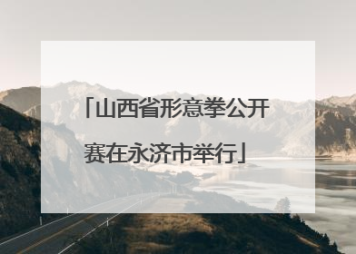 山西省形意拳公开赛在永济市举行