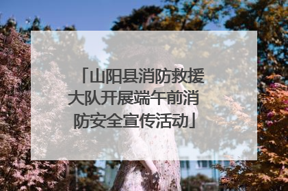 山阳县消防救援大队开展端午前消防安全宣传活动