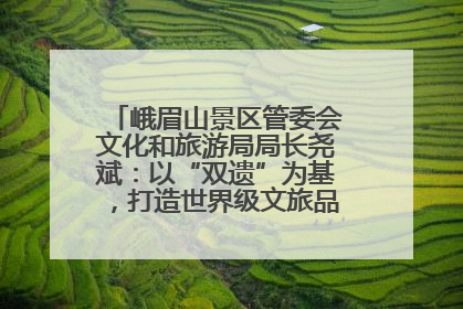 峨眉山景区管委会文化和旅游局局长尧斌：以“双遗”为基，打造世界级文旅品牌与国际典范