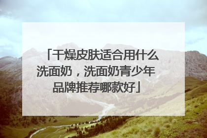 干燥皮肤适合用什么洗面奶，洗面奶青少年品牌推荐哪款好