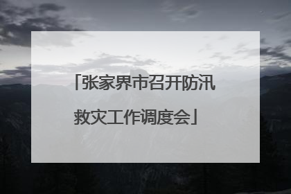 张家界市召开防汛救灾工作调度会