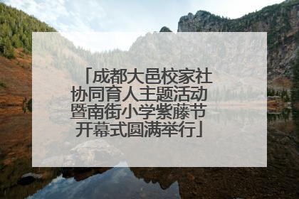 成都大邑校家社协同育人主题活动暨南街小学紫藤节开幕式圆满举行