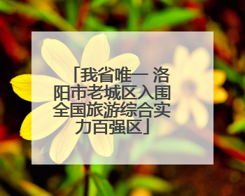 我省唯一 洛阳市老城区入围全国旅游综合实力百强区