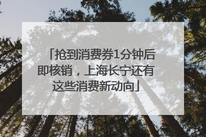 抢到消费券1分钟后即核销，上海长宁还有这些消费新动向