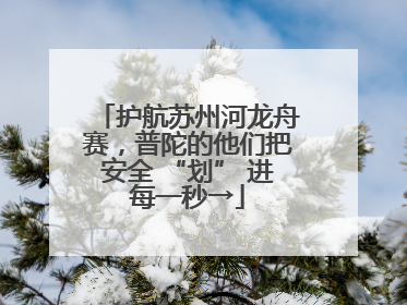 护航苏州河龙舟赛，普陀的他们把安全 “划” 进每一秒→
