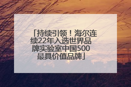 持续引领！海尔连续22年入选世界品牌实验室中国500最具价值品牌