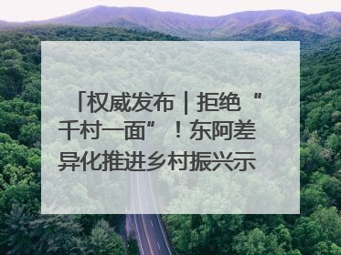 权威发布｜拒绝“千村一面”！东阿差异化推进乡村振兴示范片区建设