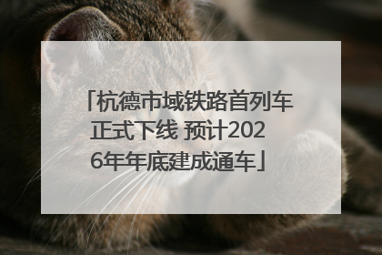 杭德市域铁路首列车正式下线 预计2026年年底建成通车