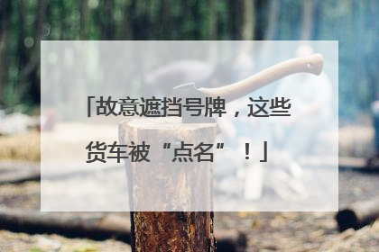故意遮挡号牌，这些货车被“点名”！
