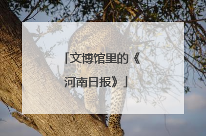 文博馆里的《河南日报》