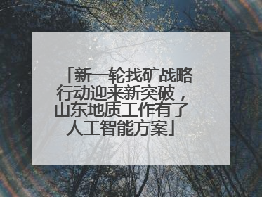 新一轮找矿战略行动迎来新突破，山东地质工作有了人工智能方案