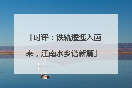时评：铁轨逶迤入画来，江南水乡谱新篇