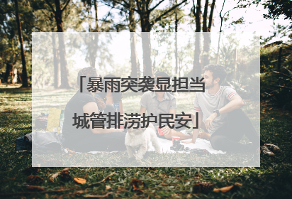 暴雨突袭显担当 城管排涝护民安