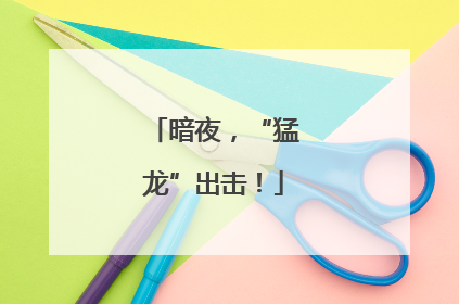 暗夜，“猛龙”出击！