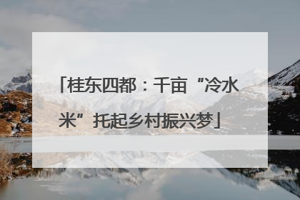桂东四都：千亩“冷水米”托起乡村振兴梦