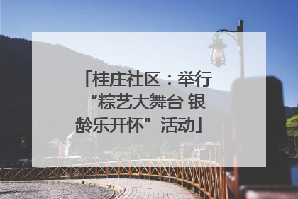 桂庄社区：举行“粽艺大舞台 银龄乐开怀”活动