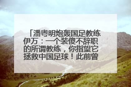 潘粤明炮轰国足教练伊万：一个装傻不辞职的所谓教练，你指望它拯救中国足球！此前曾多次发文评价国足