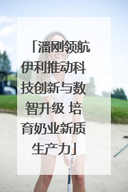 潘刚领航伊利推动科技创新与数智升级 培育奶业新质生产力