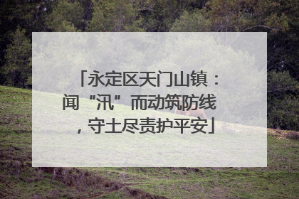 永定区天门山镇：闻“汛”而动筑防线，守土尽责护平安