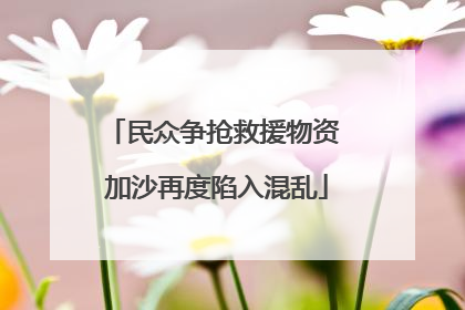 民众争抢救援物资 加沙再度陷入混乱