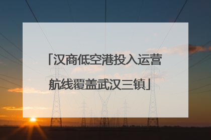 汉商低空港投入运营 航线覆盖武汉三镇