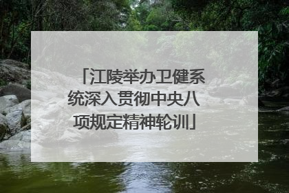 江陵举办卫健系统深入贯彻中央八项规定精神轮训