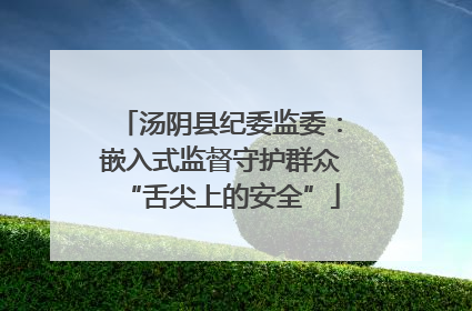 汤阴县纪委监委：嵌入式监督守护群众“舌尖上的安全”
