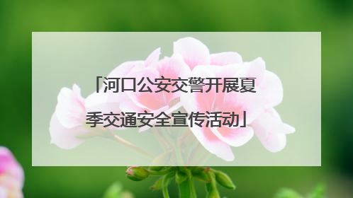 河口公安交警开展夏季交通安全宣传活动