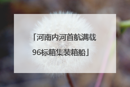 河南内河首航满载96标箱集装箱船
