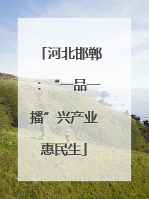 河北邯郸：“一品一播”兴产业惠民生