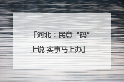河北：民意“码”上说 实事马上办